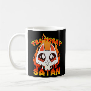 Yes Today Satan Occult Cute Satanic Cat  Coffee Mug