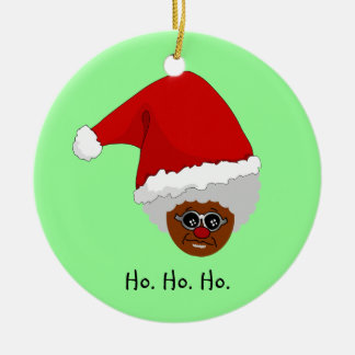 Yes, Virginia, There is a Black Santa Claus Ceramic Tree Decoration