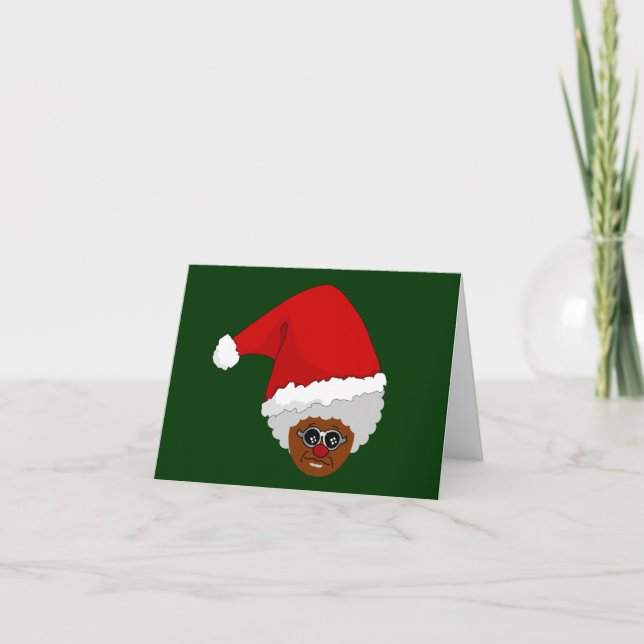 Yes, Virginia, There is a Black Santa Claus Holiday Card (Front)