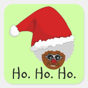 Yes, Virginia, There is a Black Santa Claus Square Sticker