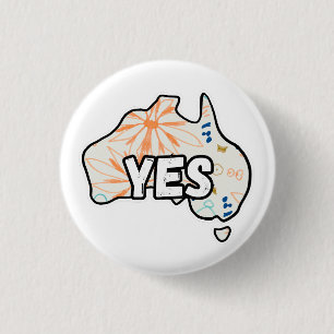 Yes Vote To The Voice Uluru Statement To Parliamen 3 Cm Round Badge