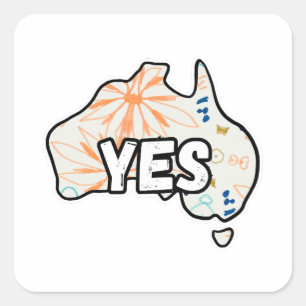Yes Vote To The Voice Uluru Statement To Parliamen Square Sticker