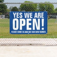 Yes we are open come in blue signage