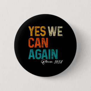 Yes We Can Again Obama For President 2028 48th Pre 6 Cm Round Badge