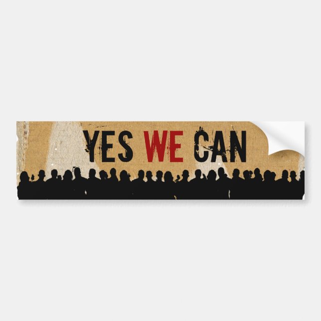 YES WE CAN CB-CR Bump.stick Bumper Sticker (Front)