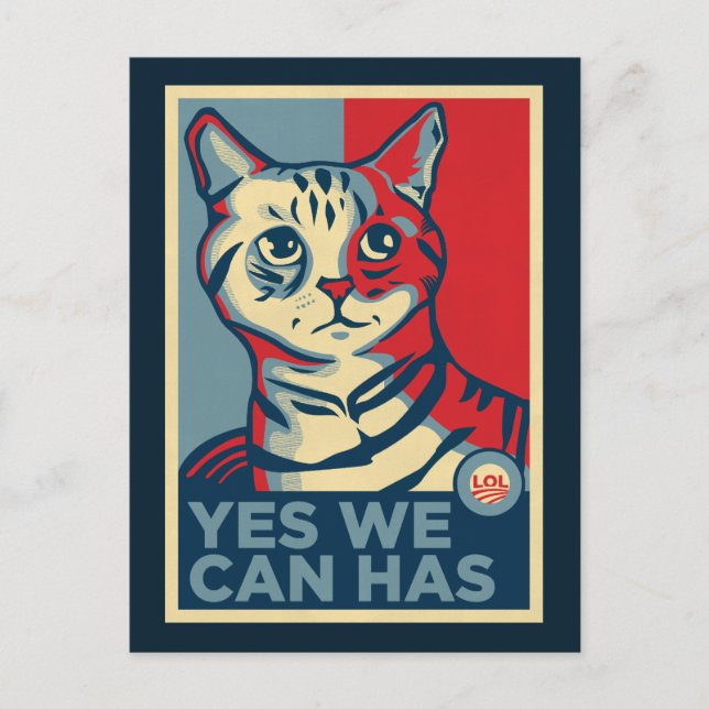 Yes We Can Has Postcard (Front)