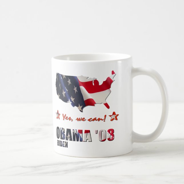 Yes We Can Obama Biden Mug 2008 (Right)