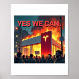 Yes We Can Sticker Poster