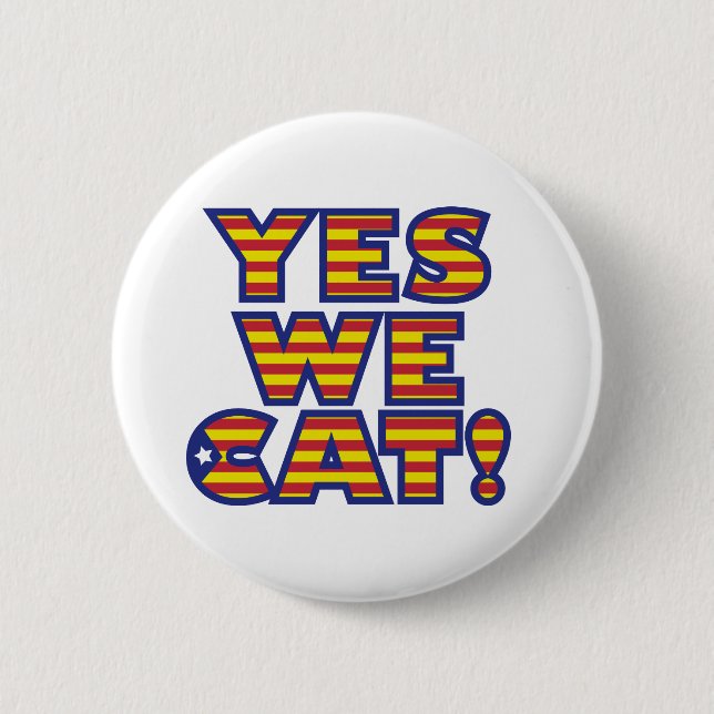 yes-we-cat 6 cm round badge (Front)