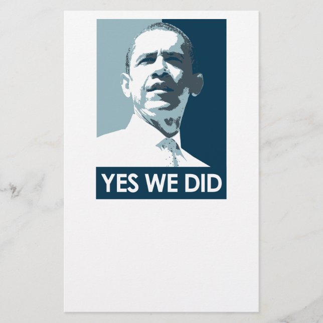 Yes we did Poster 1 Stationery (Front)