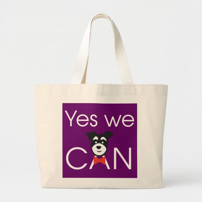 YES we DOG Large Tote Bag (Front)