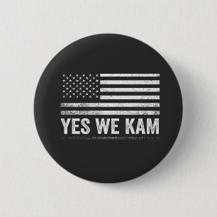 Yes We Kam 2024 American Flag 6 Cm Round Badge