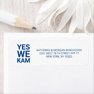 Yes We Kam democratic party blue and white custom
