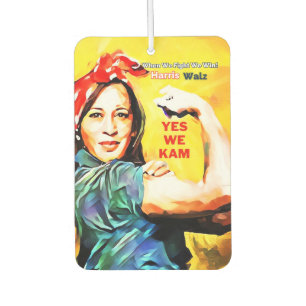 Yes We Kam Harris Walz 2024 We Fight We Win Car Air Freshener