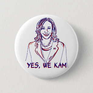 Yes, We Kam! Kamala Harris 2024 Election 6 Cm Round Badge