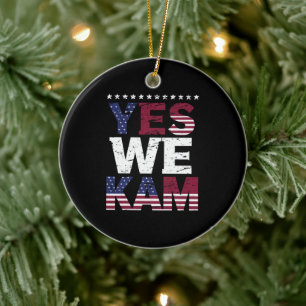 Yes We Kam Saying Quote Ceramic Tree Decoration