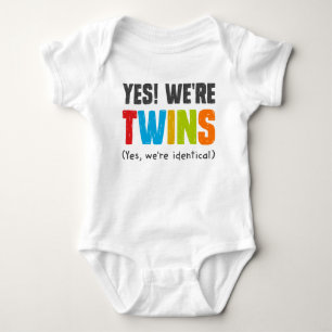 Yes, We're Identical Baby Bodysuit