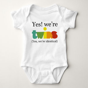 Yes! We're Twins Baby Bodysuit