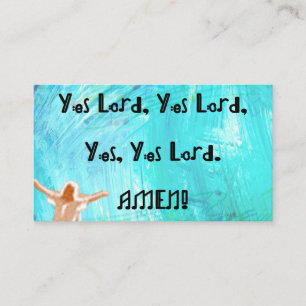 Yes, Yes, Lord. Amen! Rectangle Magnet Enclosure Card