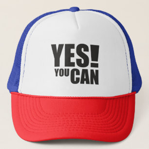 YES YOU CAN – Motivational Positive Quote Design Trucker Hat