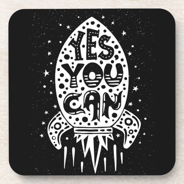 Yes You Can Rocketship Coaster (Front)