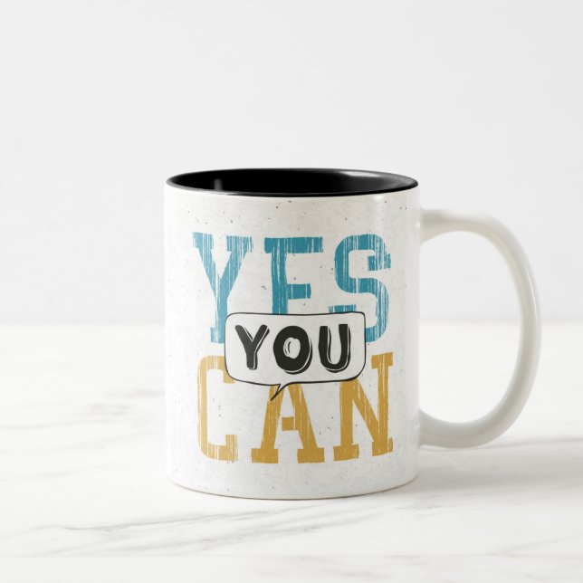 Yes You Can Two-Tone Coffee Mug (Right)