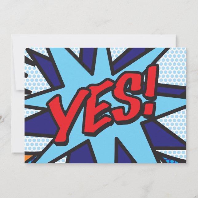 YES Your Message Speech Bubble Fun Retro Announcement (Front)