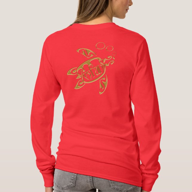 Yesfans Gold Turtle. T-Shirt (Back)