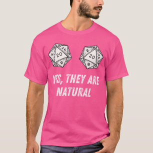 Yesheyre Natural D20 20 Dice Funny RPG Board Gamer T-Shirt