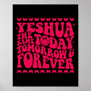 Yeshua Christian Fall Season Bible Verse Groovy Bu Poster