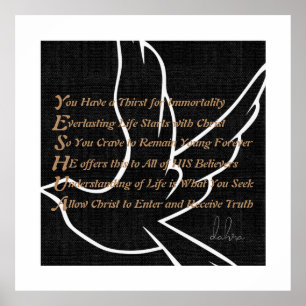 Yeshua Christian Poem Poster