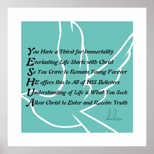Yeshua Christian Poem Poster (Front)