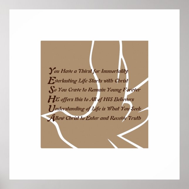 Yeshua Christian Poster (Front)