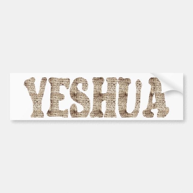 Yeshua effet manuscrit bumper sticker (Front)