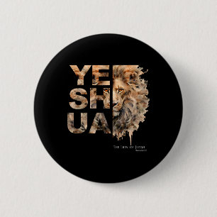 Yeshua, Lion Of Judah, Jesus, God, Bible Verse, Re 6 Cm Round Badge