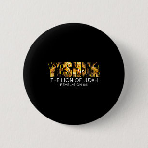 Yeshua Lion Of Judah Jesus Religious Christian Rev 6 Cm Round Badge