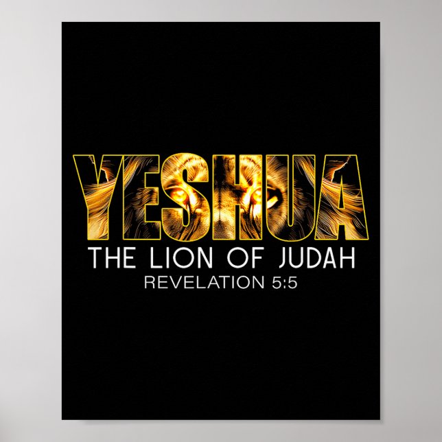 Yeshua Lion Of Judah Jesus Religious Christian Rev Poster (Front)