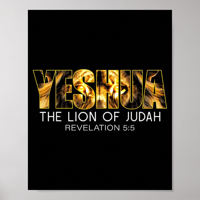 Yeshua Lion Of Judah Jesus Religious Christian Rev Poster (Front)