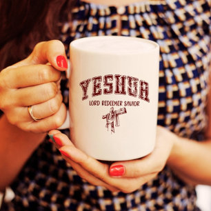 Yeshua Lord Redeemer Saviour Christian Cross Coffee Mug