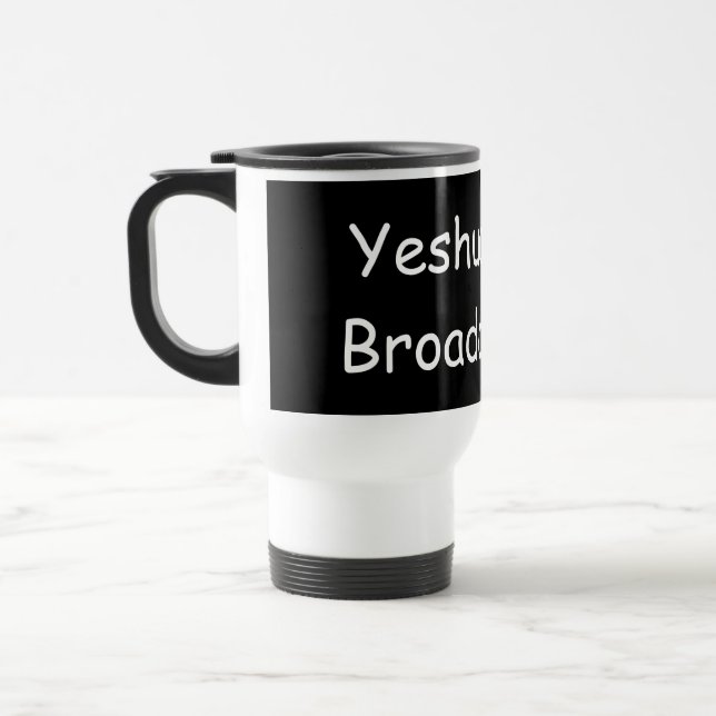 Yeshua loves Broadcasters Travel Mug (Left)