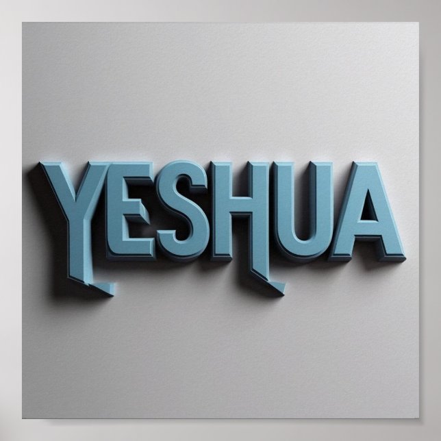 Yeshua Matte Poster Print | Hebrew Ai design  (Front)