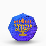 Yeshua Menorah Acrylic Award<br><div class="desc">This Yeshua Menorah Acrylic Award will look beautiful on your bookcase or desk.  It would make a lovely gift to a fellow believer.  It could be a great conversation starter on your desk at work.</div>