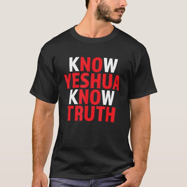 Yeshua Shirt Christian Faith Hebrew Name for Jesus (Front)