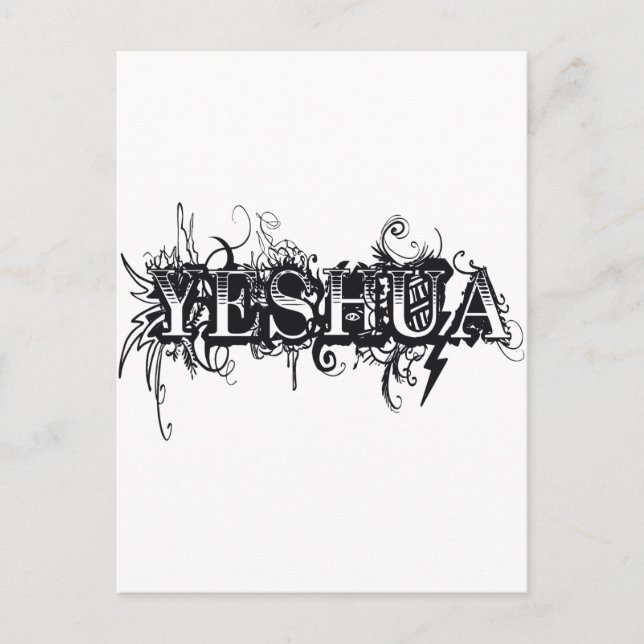 Yeshua UltraDéco Noir Postcard (Front)