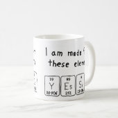 Yessica periodic table name mug (Front Right)