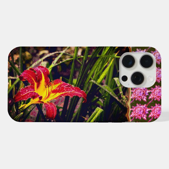 Yesterday Day Lily After The Rain Flower iPhone Case (Back Horizontal)
