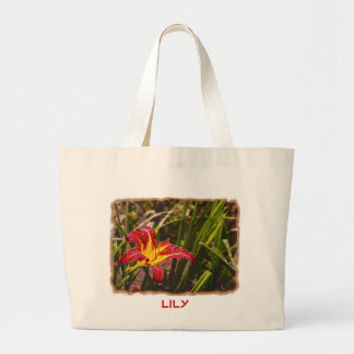 Yesterday Lily After The Rain Large Tote Bag