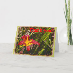 Yesterday Lily After The Rain Thank You Card