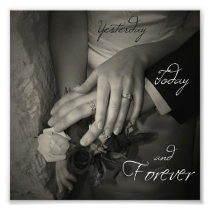 Yesterday, Today and Forever I Love You Hands Photo Print
