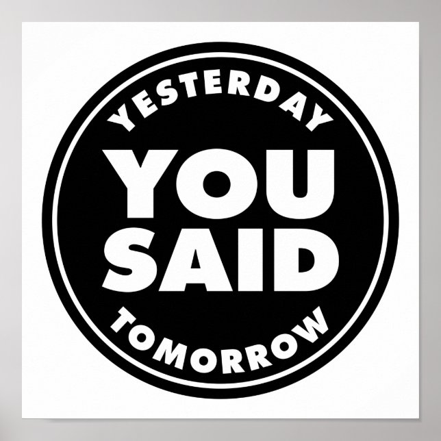 Yesterday you said tomorrow poster (Front)